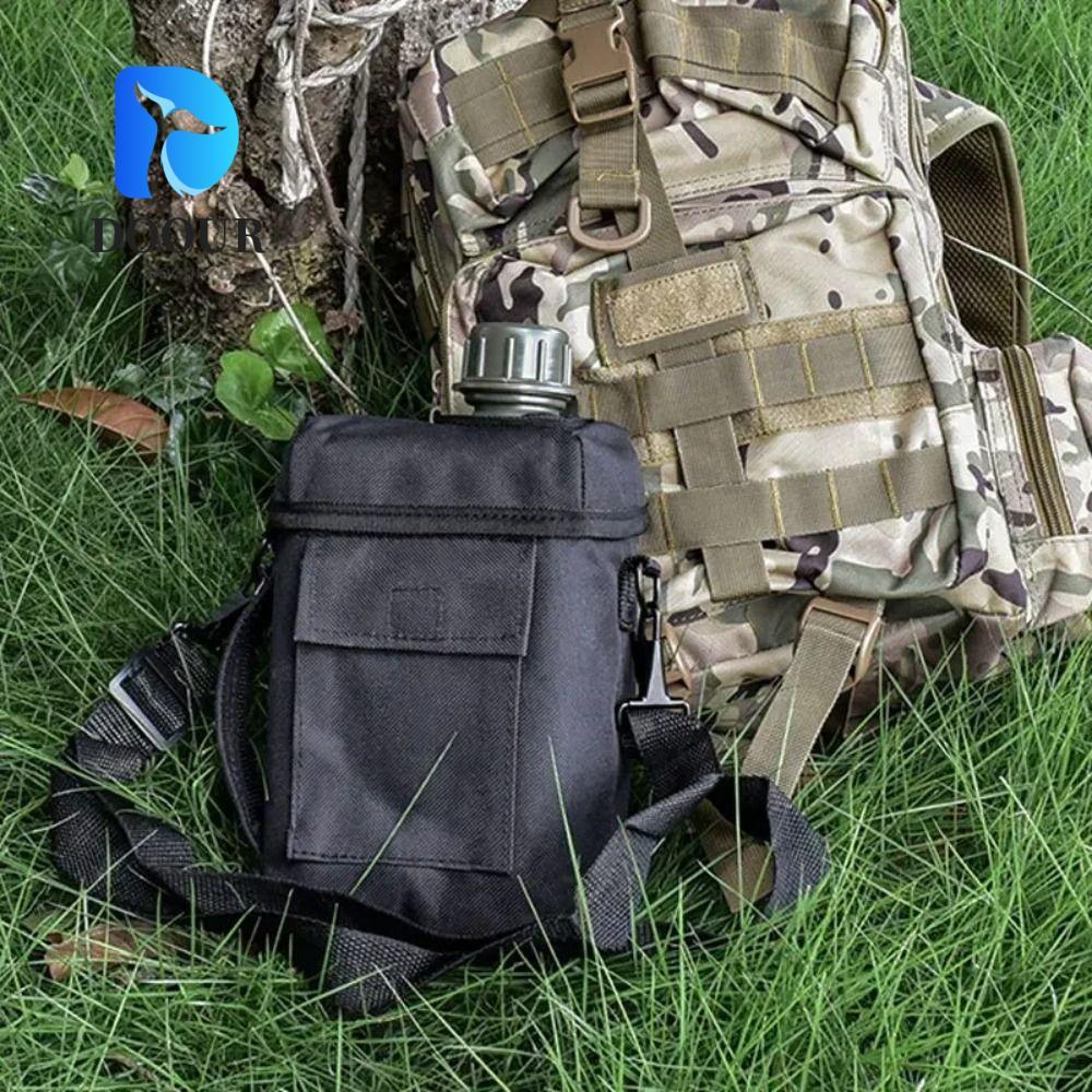 DOOUR Flask, 2L Camping Supplies Water Kettle, Portable PE Hip Flask Camping