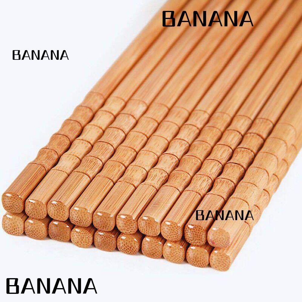 BANANA1 3 คู่ตะเกียบไม้อาหารจีน Handmade Sushi Home & Kitchen อาหารเย็น