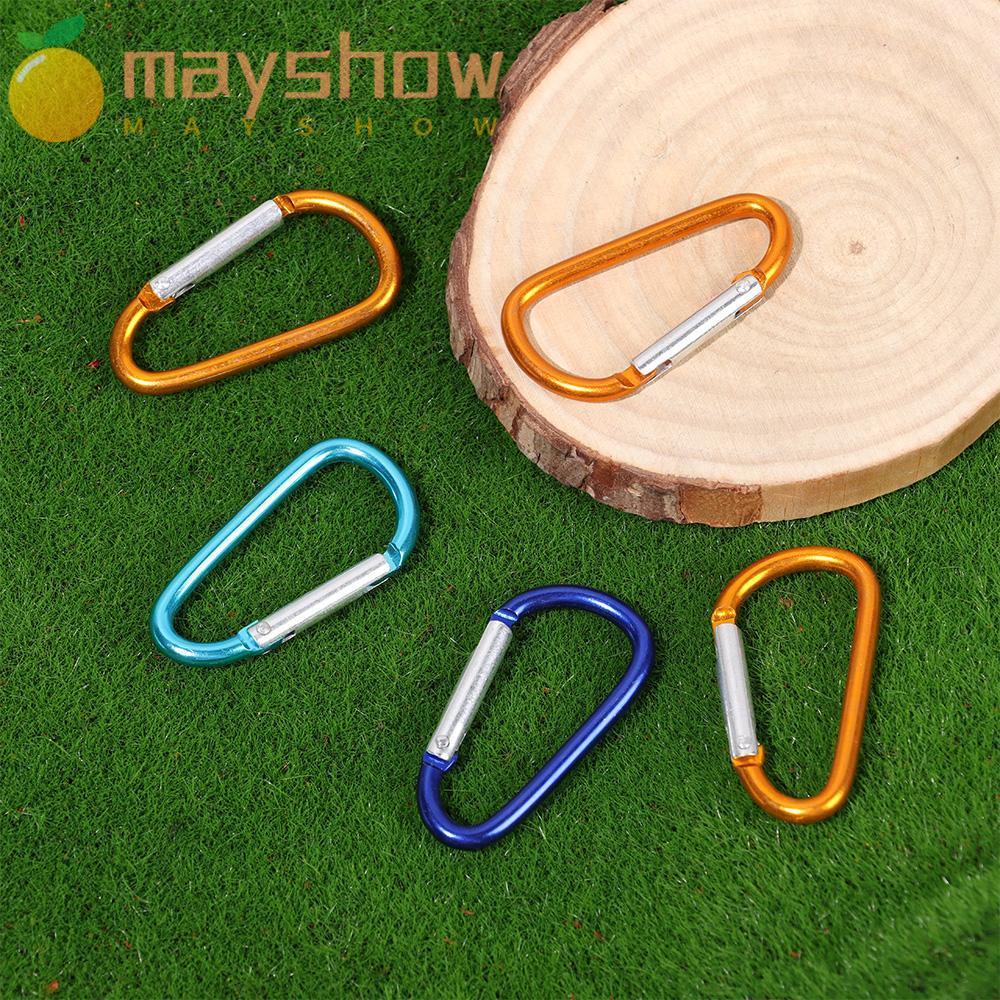 MAYSHOW ปุ่มปีนเขามากถึง 10 สี คุณภาพสูง อลูมิเนียมคาราบิเนอร์