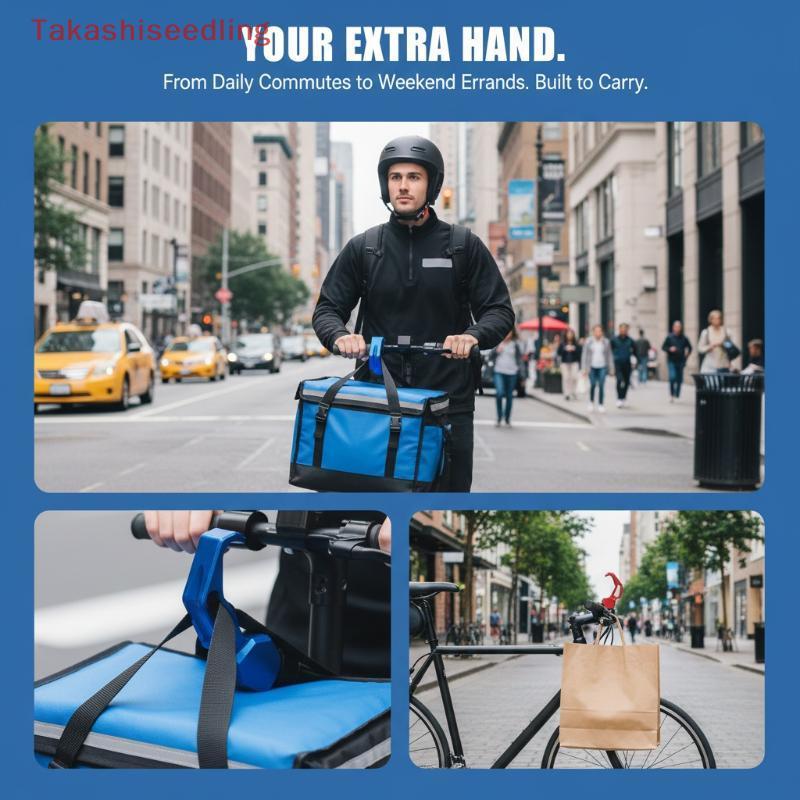 (Takashiseedling) Heavy Duty Motorcycle Bag กระเป๋าเดินทาง Hook CNC Aluminium Helmet Holder Strong S