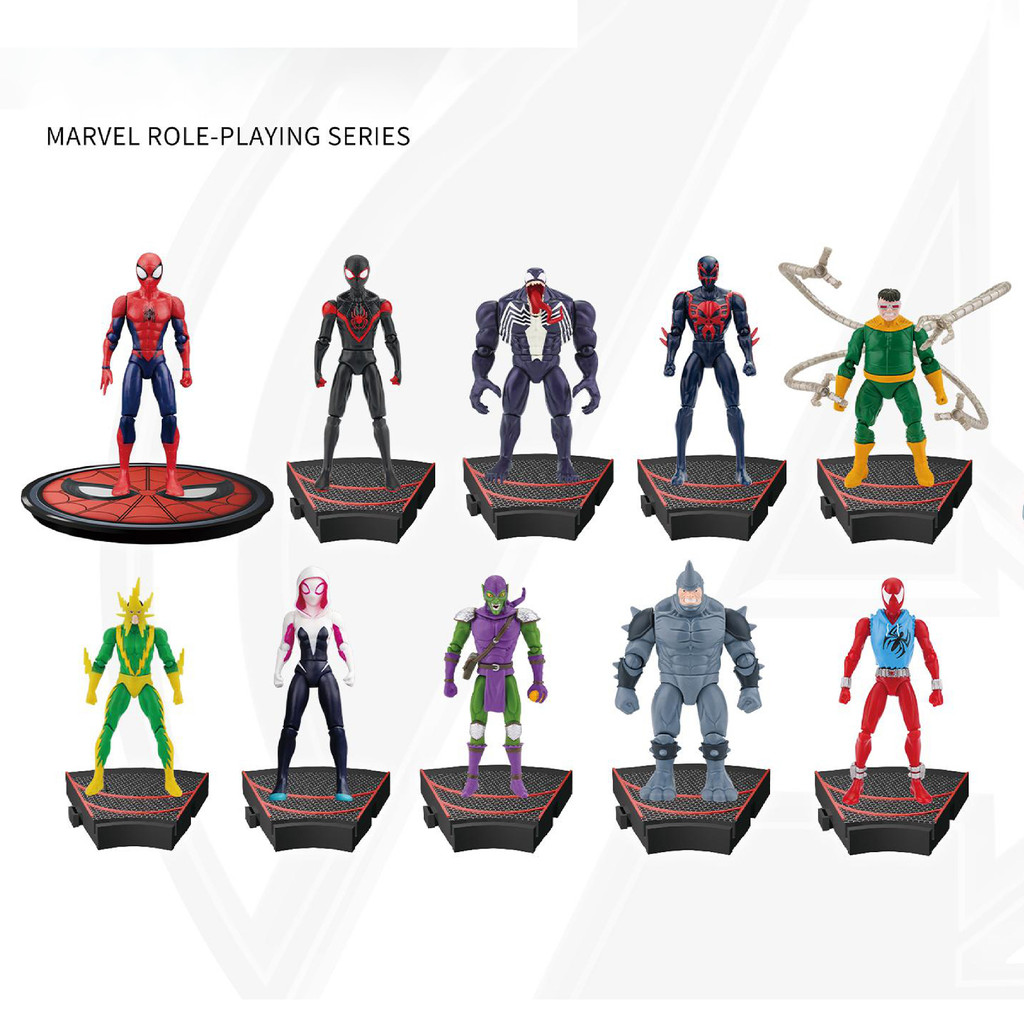 DisneyMarvel 4 นิ้ว SpiderMan Action Figure เครื่องประดับเดสก์ท็อปสร้างสรรค์ของขวัญวันหยุดที่สมบูรณ์แบบ