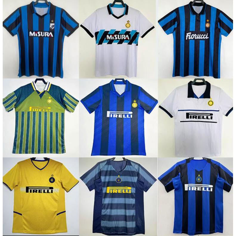 เสื้อฟุตบอล Retro 88-98 Inter สไตล์ย้อนยุคสำหรับแฟนคลับ ไซส์ S-2XL