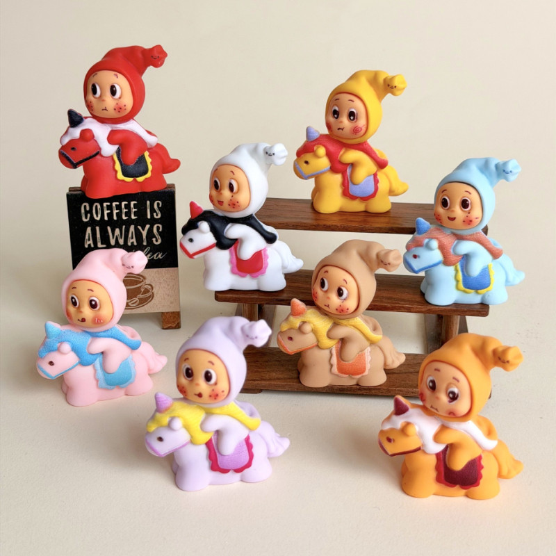 8PCS Star Baby Riding Horse 3D เรซิ่น Charms สําหรับ DIY(6271)