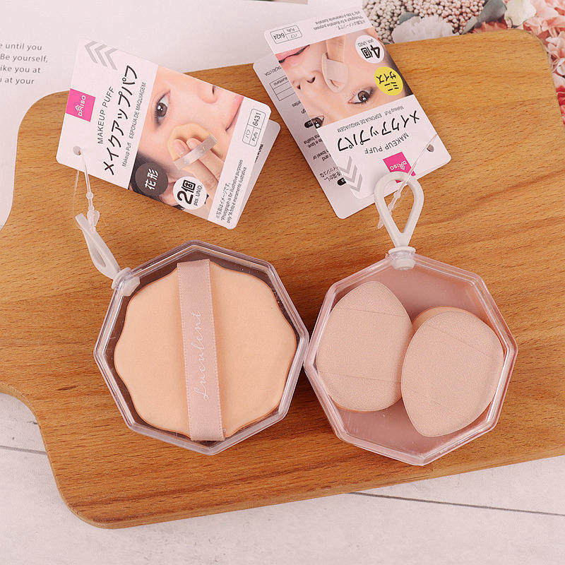 พัฟ พัฟคุชชั่น แต่งหน้า Japan Daiso Puff Flower-Shaped Small Face ใช้บางส่วน Wet Dry Dual-Use Puff D