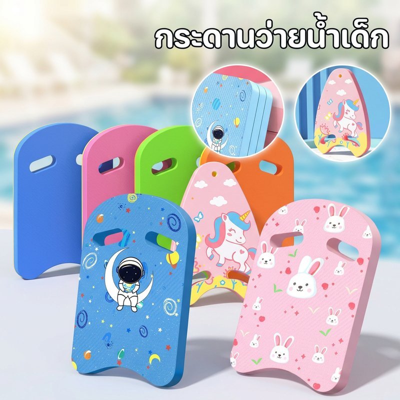 Kickboard โฟม EVA เพื่อฝึกว่ายน้ำสำหรับเด็ก ช่วยเสริมท่าทางและสมดุลใน풀장