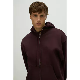 H&M(เอชแอนด์เอ็ม) ฮู้ดดี้แบบหลวม สวมใส่สบาย ซิปด้านหน้า Men Loose Fit Zip-through hoodie 1308010_1