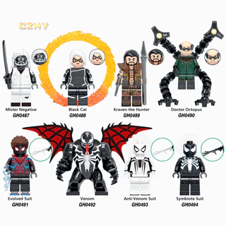 ใหม่ Super Hero Doctor Octopus Venomes Kraven Black Cat Mini ของเล่นตัวละคร Building Block ของเล่นเด็ก G0162