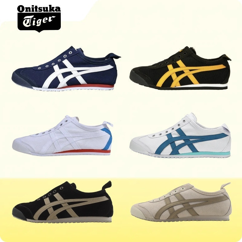 ของแท้ ​       Onitsuka Tiger MEXICO 66 รองเท้าขี้เกียจ Low-Top สวมใส่ง่าย Unisex 6KAW 3EMB O1GE