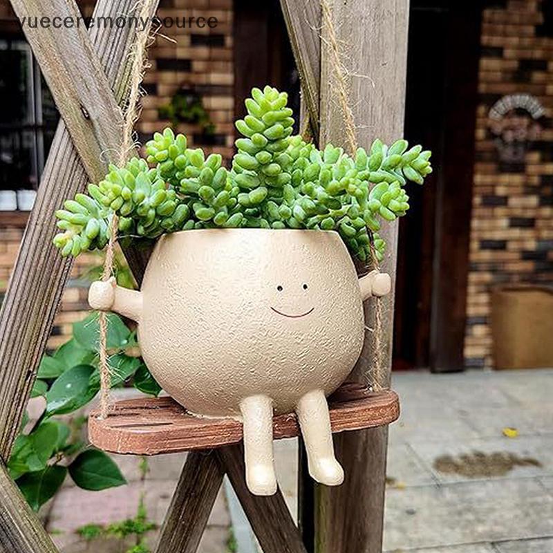 ใช่ แฟชั่น น่ารักแกว่งโถกระถางดอกไม้ขนาดเล็กลานกลางแจ้งตกแต่งจี้ขนาดเล็กของขวัญที่ยอดเยี่ยมสําหรับครอบครัวและเพื่อน ~