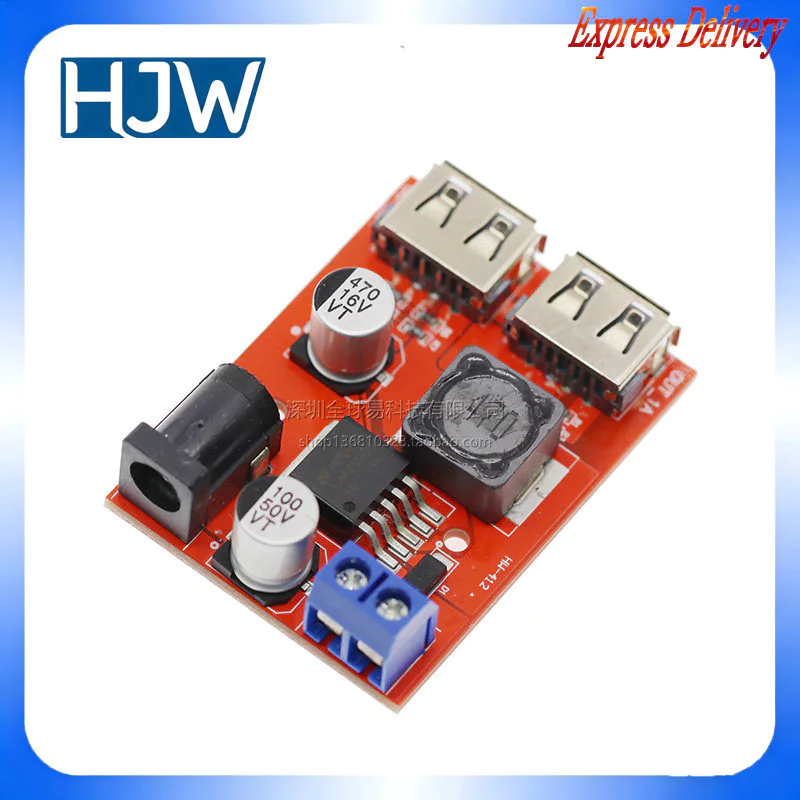 9 V/12 V/24 V/36 V ถึง 5 V Step-down โมดูล DC-DC รถชาร์จพลังงานแสงอาทิตย์ 3A แรงดันไฟฟ้าโมดูล