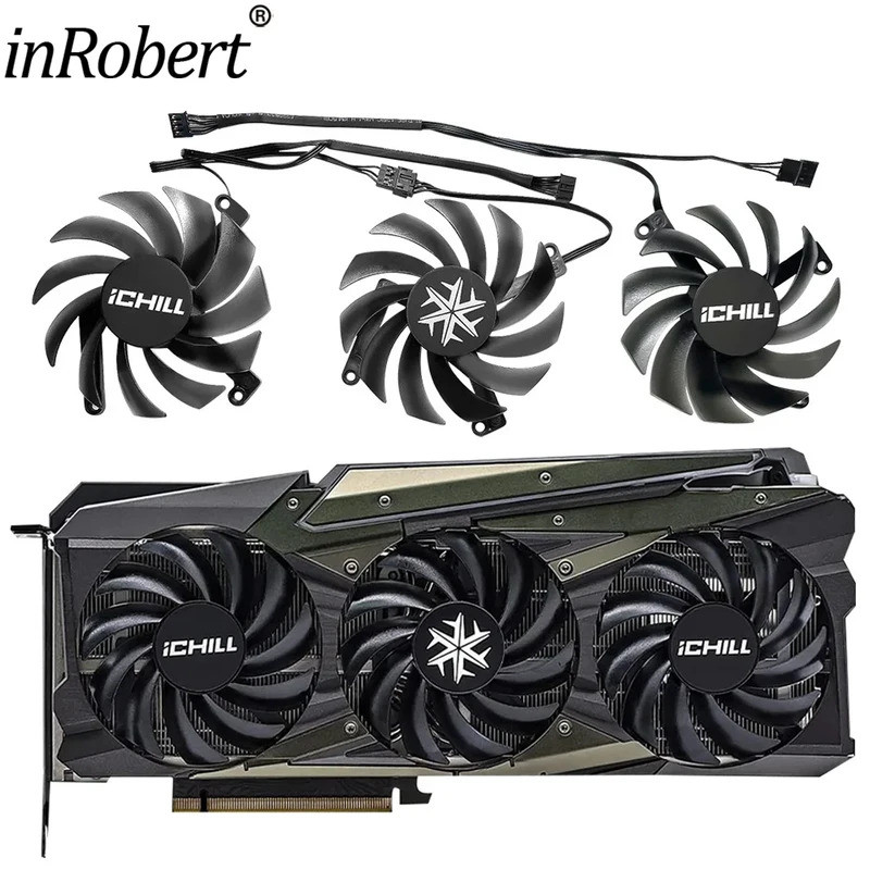 85 มม.CF-12915S RTX3080 RTX3080Ti RTX3090 พัดลมการ์ดกราฟิกสําหรับ INNO3D GeForce RTX 3080Ti 3090 iCH