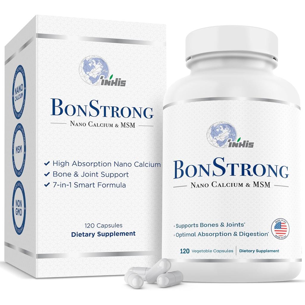 อาหารเสริมแคลเซียมนาโนพร้อม M – สูตรรองรับกระดูก 7-in-1 พร้อมวิตามิน D3, K1, Magnesium & Zinc – Made