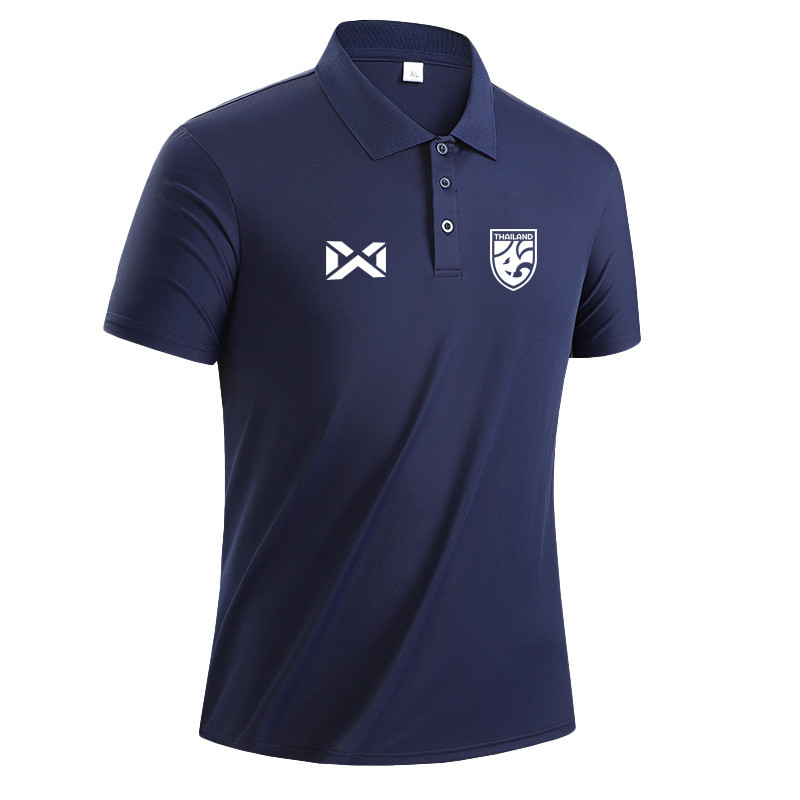 【เสื้อโปโลพิมพ์ลาย】 WARRIX Thailand National Football Team Jersey Shirt 2024/25 Cheer Polo Version Unisex Lightweight เส