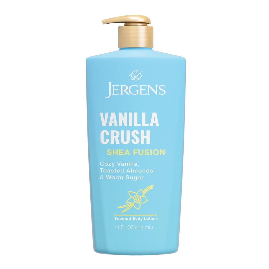 Jergens Shea Fusion Vanilla Crush Body Lotion for Dry , Moisturizing Body Lotion with Shea Butter an