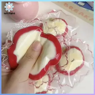 ซ้ายสีแดงสตรอเบอร์รี่ทาร์ตไข่สตรอเบอร์รี่ครีมบาร์สกุชชี่ความเครียดบรรเทาของเล่นประสาทสัมผัสของเล่นสําหรับเด็กผู้ใหญ่ความวิตกกังวลผ่อนคลาย GHT
