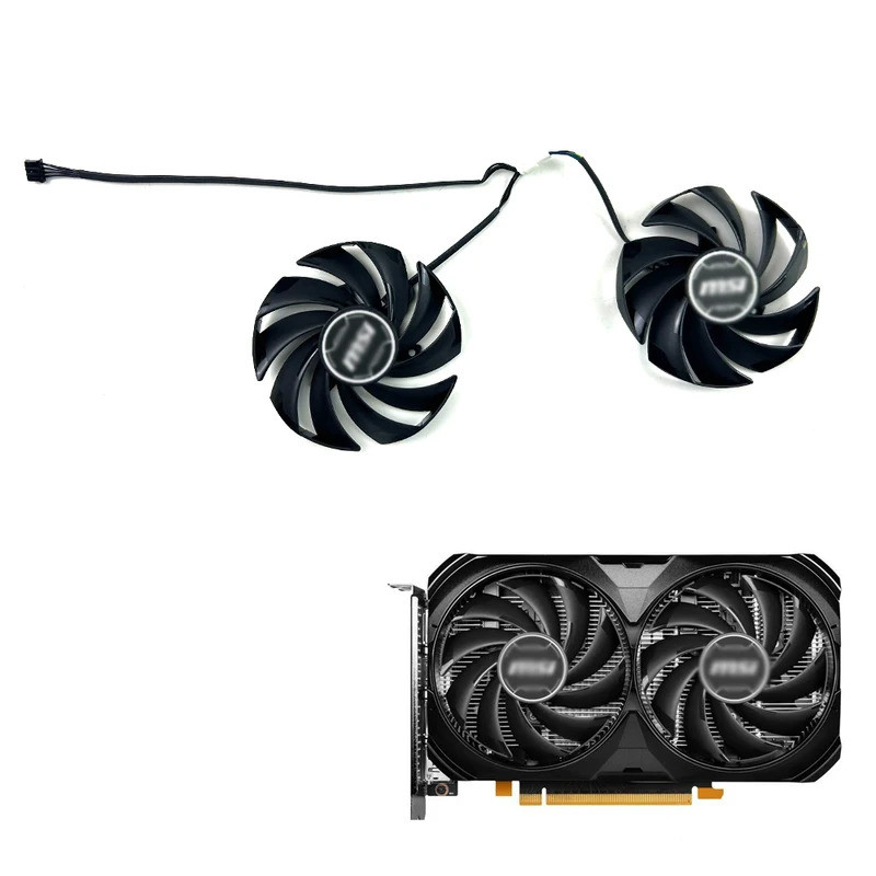 พัดลมระบายความร้อน 87 มม.PLD09210S12HH DC12V 0.40A 4 พินกราฟิกการ์ดพัดลมสําหรับ MSI RTX4070 RTX 4060