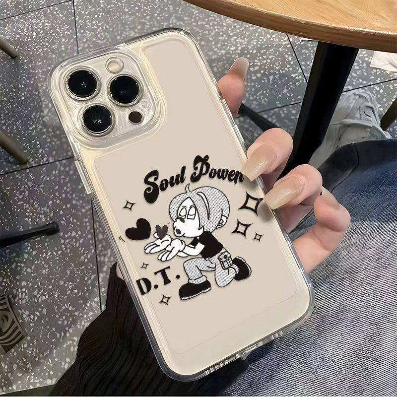 IPhone17 เหมาะสําหรับ Niche 14PLUS โปร่งใส 15 การ์ตูน Apple 16e เคสโทรศัพท์นุ่ม 13ProMax เครื่องปั้น
