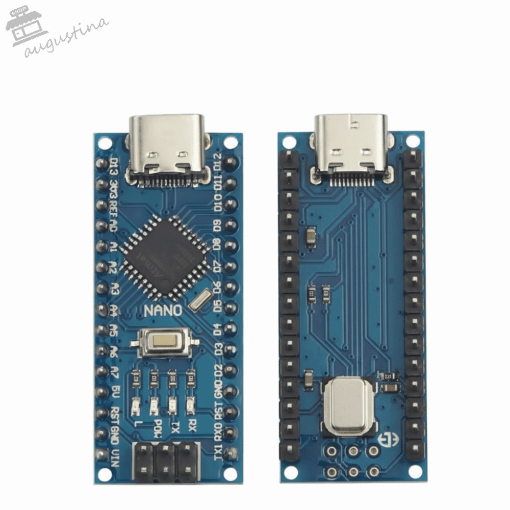 AUGUSTINA Nano 3.0 Controller, Mini USB CH340 Arduino เข้ากันได้กับ Micro USB Type-C USB CH340 USB D
