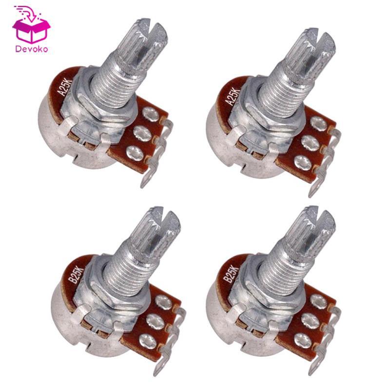 [chiwanji2mf] ชุดหม้อ A25K & B25K แยกเพลากีตาร์ควบคุมระดับเสียง Potentiometer