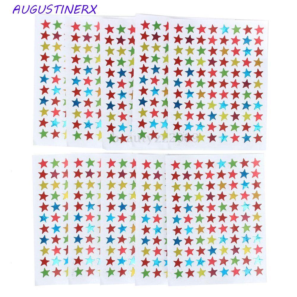 AUGUSTINERX ป้ายสติกเกอร์รูปดาว Hot DIY Craft 880 ชิ้นสําหรับเด็กนักเรียน