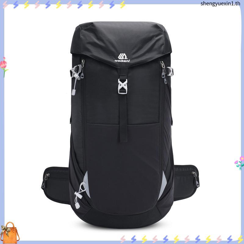 กระเป๋าเป้เดินป่า Weikani 50L น้ำหนักเบา 0.79 กก. ผ้า Oxford กันน้ำ ระบบระบายอากาศ  Suitable for Cam