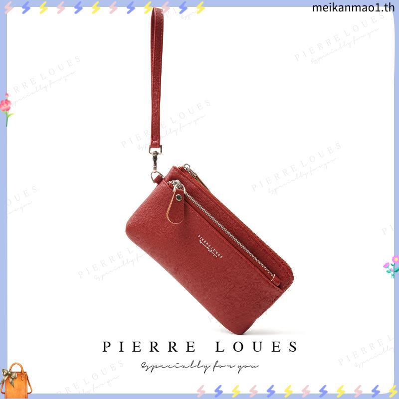 PIERRE LOUES Eldora Wallet กระเป๋าสตางค์ใบยาวผู้หญิงทําจากหนัง PU พรีเมี่ยม