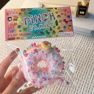 สไลม์ สกุชชี่ อันบล็อกสกุชชี่ สกุชชี่ ไอบลูม การออกแบบโดนัท/เค้ก/อุ้งเท้าแมวน่ารัก สมจริงมาก ของเล่นบีบอัด