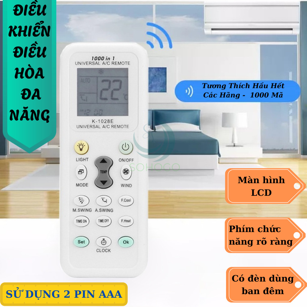 Universal Remote Conditioner K-1028E สําหรับ Universal Air Conditioner-รองรับรหัสควบคุมที่แตกต่างกัน