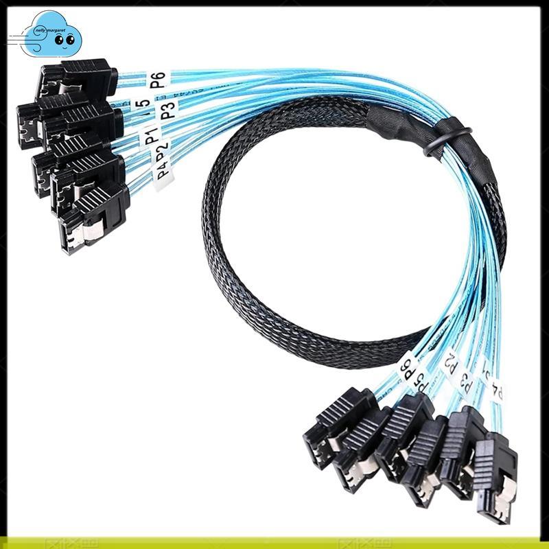6PCS SATA Data Cable 6PCS SATA Cable SATA to SATA HDD Sdd Data Cable SATA/SAS Cable for Server, คอมพ