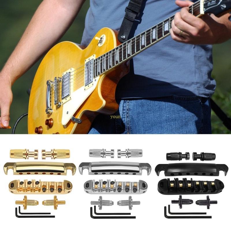 Youn Roller Tune O Matic Bridge สําหรับกีตาร์ไฟฟ้าพร้อม Studs