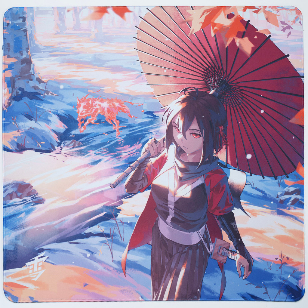 ใหม่ Yuki Aim แผ่นรองโต๊ะ 2024 ของแท้ Limited Edition แผ่นรองเมาส์ Kitsune Gaming