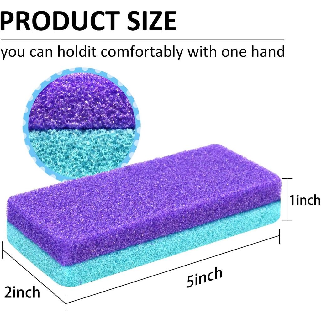 6 ชิ้น Professional Pedicure เท้าหินภูเขาไฟหินสําหรับเท้าผิวแคลลัส Remover และ Scrubber สําหรับ Dead