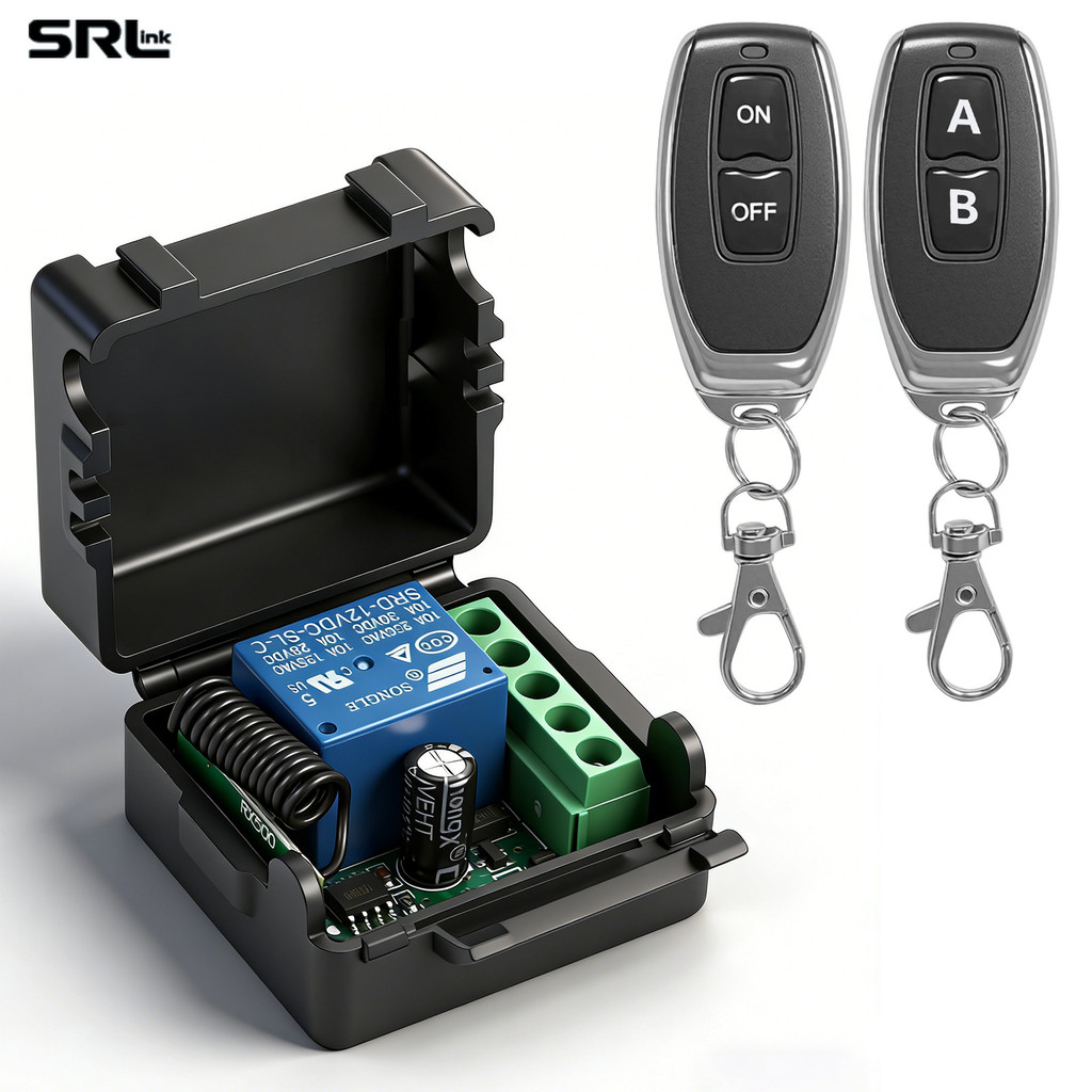 สวิตช์ควบคุมระยะไกลไร้สาย 433Mhz 12V 1CH รีเลย์รับสัญญาณ RF 10A และ 2CH เครื่องส่งสัญญาณ สําหรับประตูแม่เหล็กไฟฟ้า