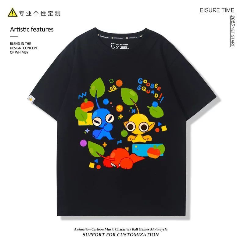 [คลังสินค้าพร้อม] เสื้อยืดแขนสั้น สินค้า 4 PIKMIN 4 PIKMIN 4 | Nintendo Game Merchandise ฤดูร้อนผู้ช