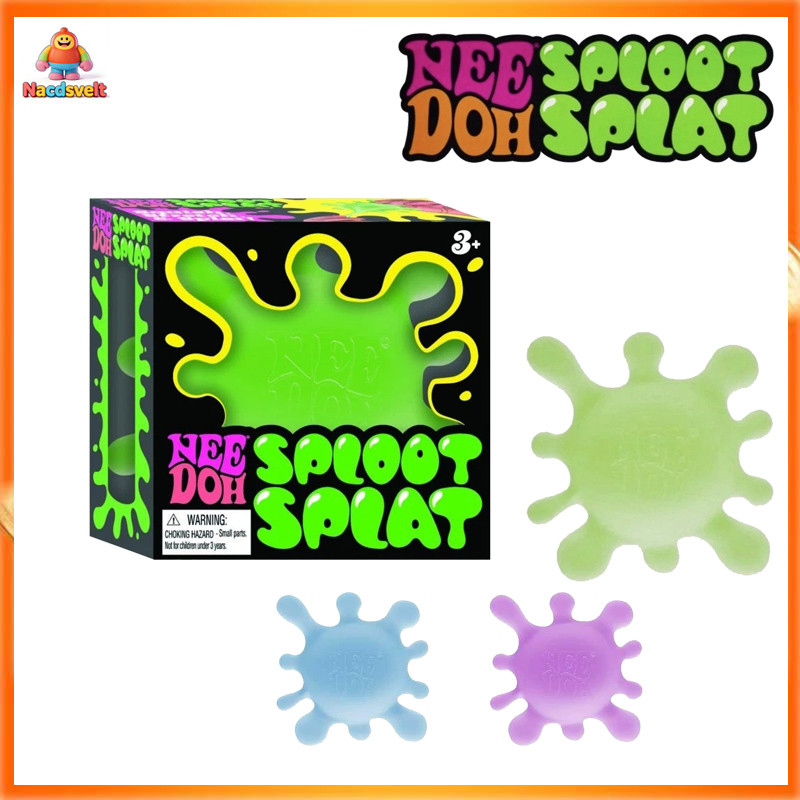 NeeDoh Sploot Splat Schylling NeeDoh Sploot Splat Sensory Fidget ของเล่น NeeDoh Rainbow Squishy ของเล่น Sensory Squeeze ของเล่นความเครียดบรรเทาความวิตกกังวล Sensory เครื่องมือ nee doh ของเล่นเด็กผู้หญิงสําหรับ Ki