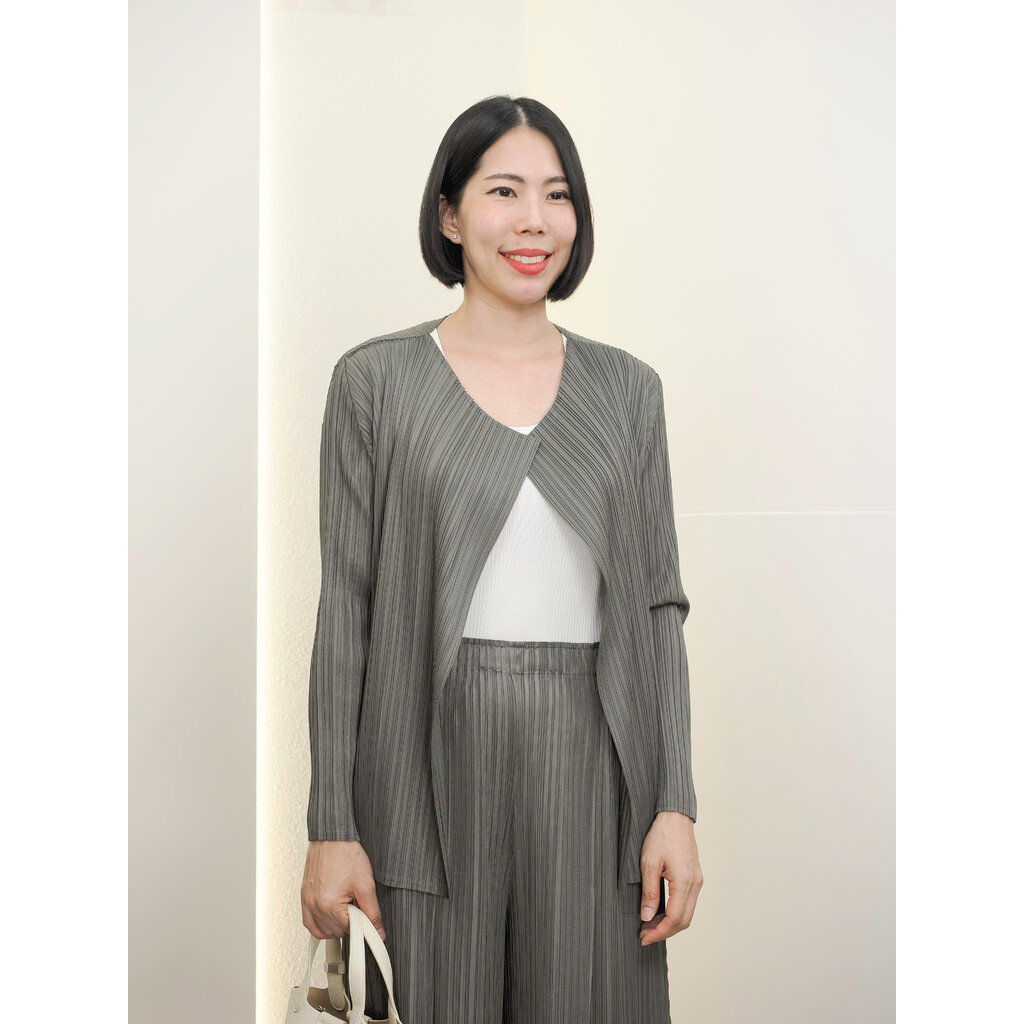 2MUAY รุ่น GM9104 เสื้อคลุมอัดพลีท OPEN FRONT PLEATED CARDIGAN 4 สี FREE SIZE