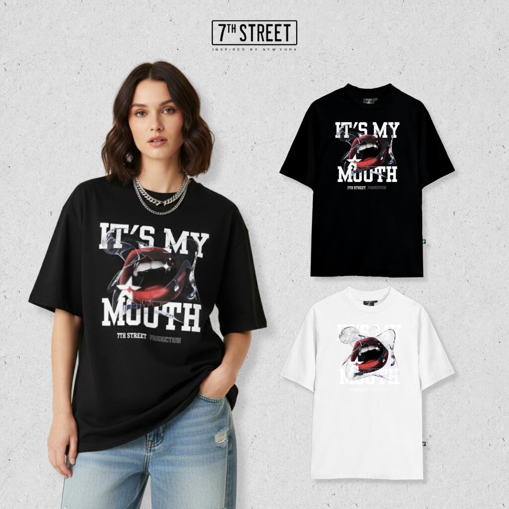7ᵗʰ Street Oversize90s Cotton100% Com(No.20) ทรงคอฟิต ผ้านุ่ม เบา ใส่สบายที่สามารถสวมใส่ได้ทุกวัน รุ