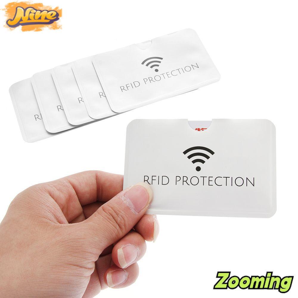 ZOOMING 10/20 ชิ้น ID Card Holder เลเซอร์บัตรเครดิตครอบคลุม Blocking Reader การ์ดอลูมิเนียม