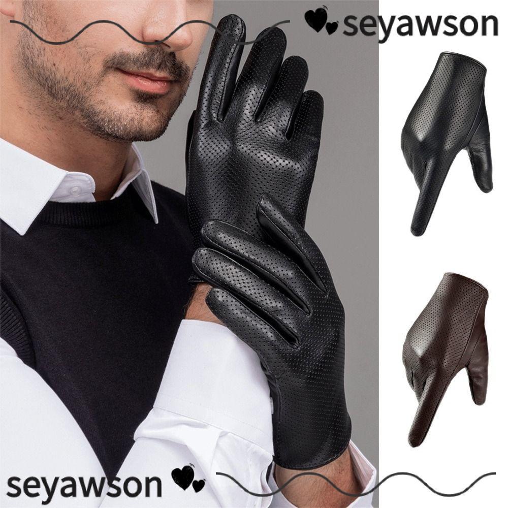ถุงมือหนังแกะแท้ ระบายอากาศดี ป้องกันความร้อน สำหรับขับรถจักรยานยนต์และใช้งานหน้าจอสัมผัส