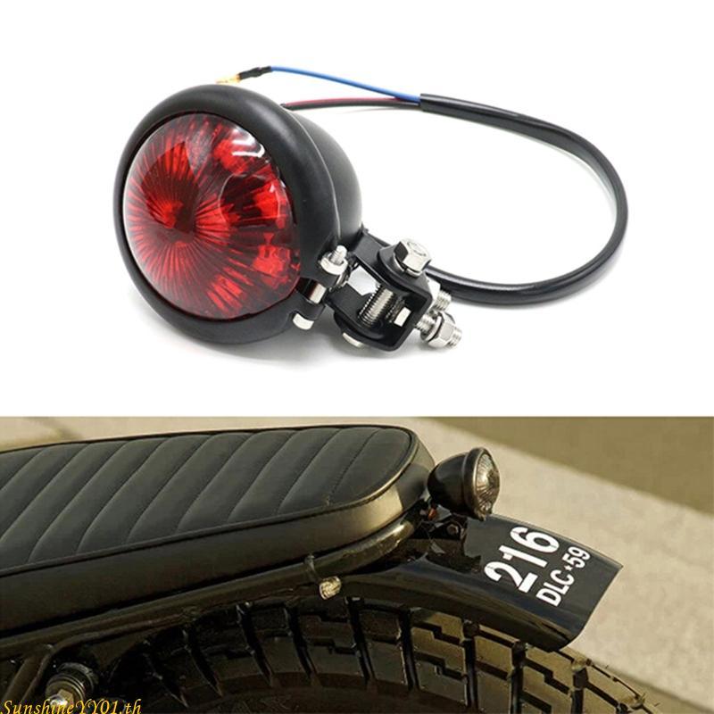 SUN ไฟท้ายรถจักรยานยนต์ด้านหลังหยุดโคมไฟ LED ไฟท้ายเบรคสําหรับ GN125 CG125 มอเตอร์ไซด์ Vintage รอบขน
