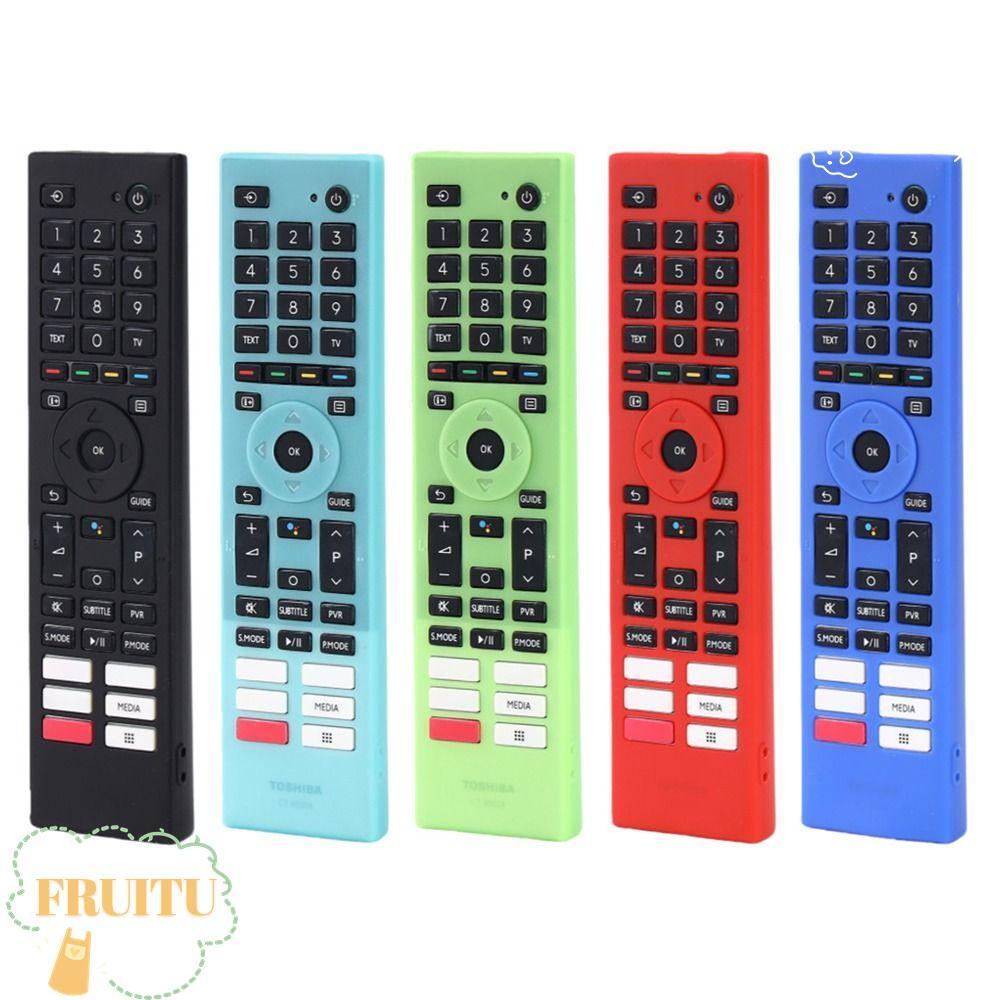 FRUITU Remote Cover,กันกระแทกนุ่มป้องกัน,ซิลิโคนพร้อมเชือกเส้นเล็กน้ําหนักเบารีโมทคอนโทรลสําหรับโตชิบาCT-95069 95041 95022 95024