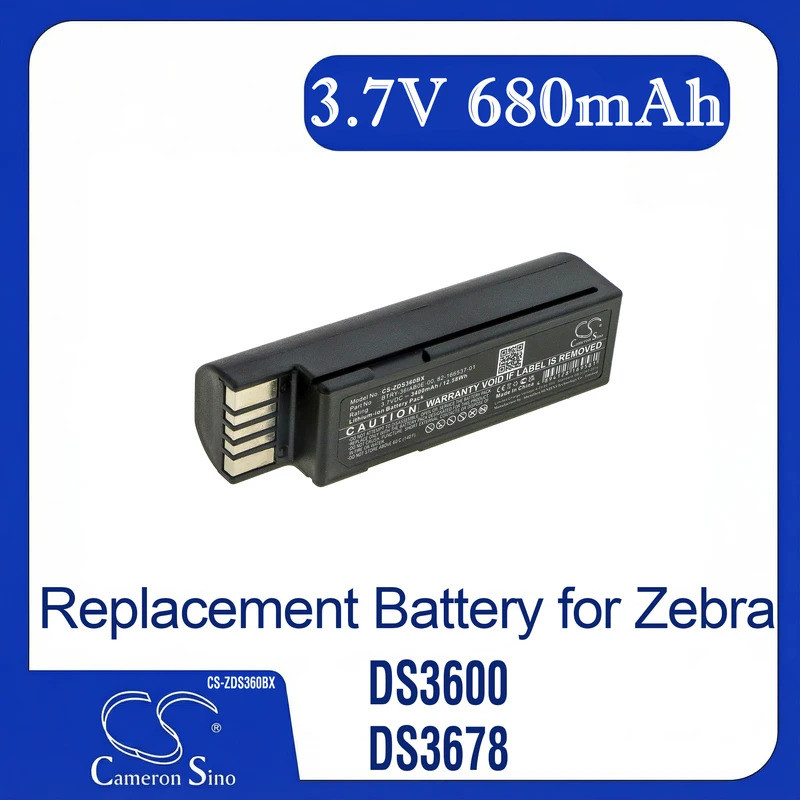 Cameron Sino เปลี่ยนแบตเตอรี่สําหรับ Zebra DS3600, DS3678, EVM, LI3600, LI3678, LS3600, เหมาะกับ P/N