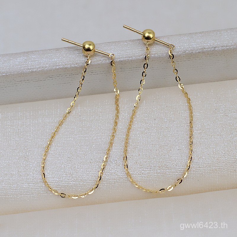 Pearl diy Gold Ring Ear 7 ซม.สามารถใช้เป็นวัสดุด้าย 2707g18k Handmade au750 Universal 4XNC