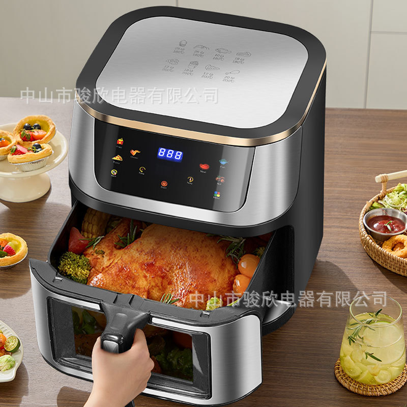 Air Fryer ในครัวเรือนความจุขนาดใหญ่ Visual Multi-Function Integrated Air Electric Fryer French Fries