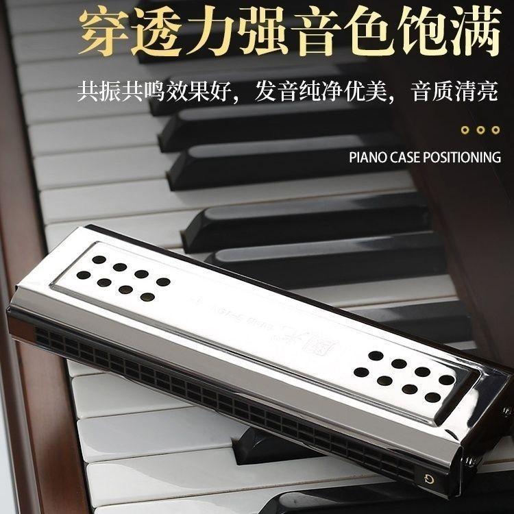 Guoguang Double-Sided Double-Tone Harmonica C/G Tone 24 หลุม Harmonica Professional Harmonica
