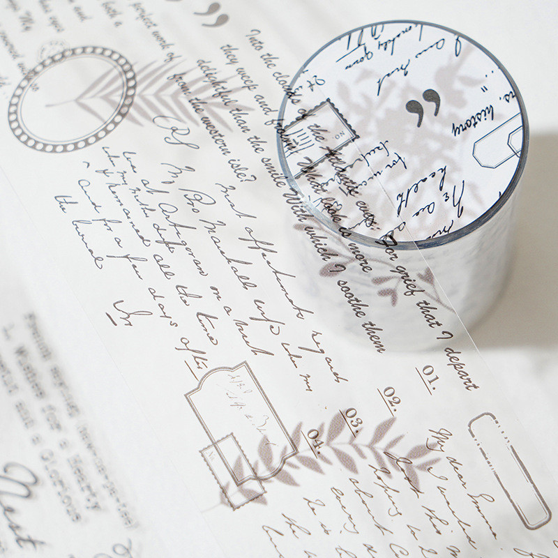 P PET Tape ผ่านซีรีส์โลก Simple Text DIY คู่มือตกแต่งสติกเกอร์รีไซเคิล 6 รูปแบบ