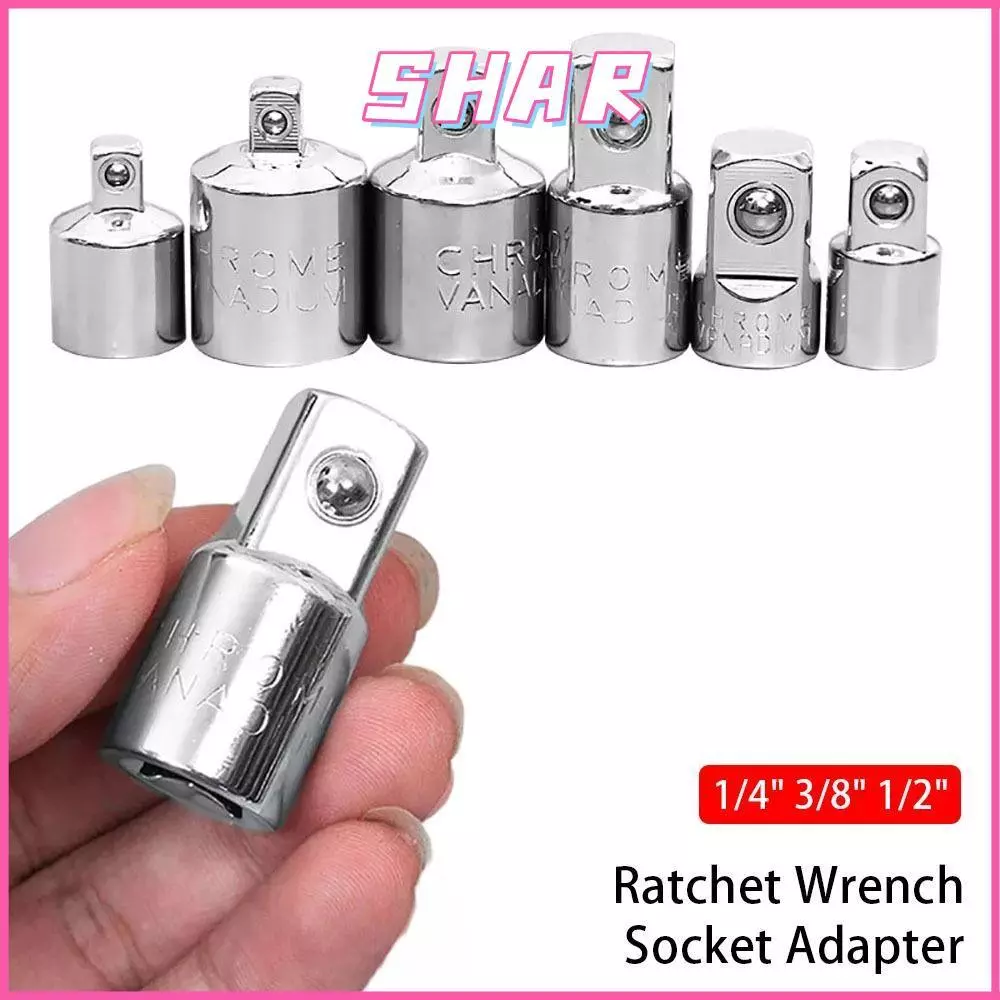 SHAR 1 ชิ้นประแจวงล้อแขน, ไดรฟ์ Spanner Converter 1/4 3/8 1/2 นิ้วอะแดปเตอร์ซ็อกเก็ต, อะแดปเตอร์หัวหญิงถึงชายประแจอะแดปเตอร์ Part Socket Converter
