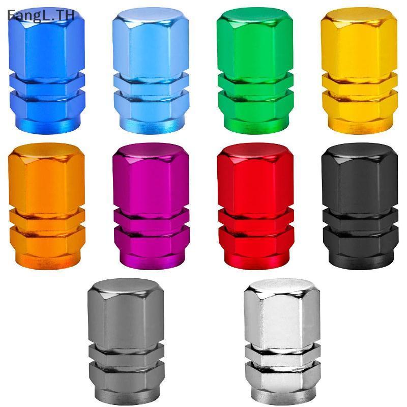 [Well] 4pcs อลูมิเนียมยางรถวาล์ว Caps Tyre Rim Stem ครอบคลุม Airdust กันน้ําสําหรับรถยนต์รถจักรยานยน