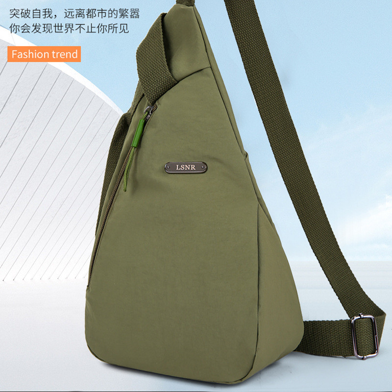 Live กระเป๋าคาดหน้าอกผู้ชายผู้หญิง Messenger กระเป๋าสาว Casual Simple All-Match สไตล์ใหม่กีฬา One-Shoulder Messenger กระเป๋าเป้สะพายหลัง 1IR4