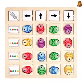 [TA] เด็ก Montessori ไม้การศึกษาตารางเกมของเล่นทิศทางสี Battle เกมเด็กวัยหัดเดิน Early Educational ของเล่นสําหรับของขวัญเด็ก TH
